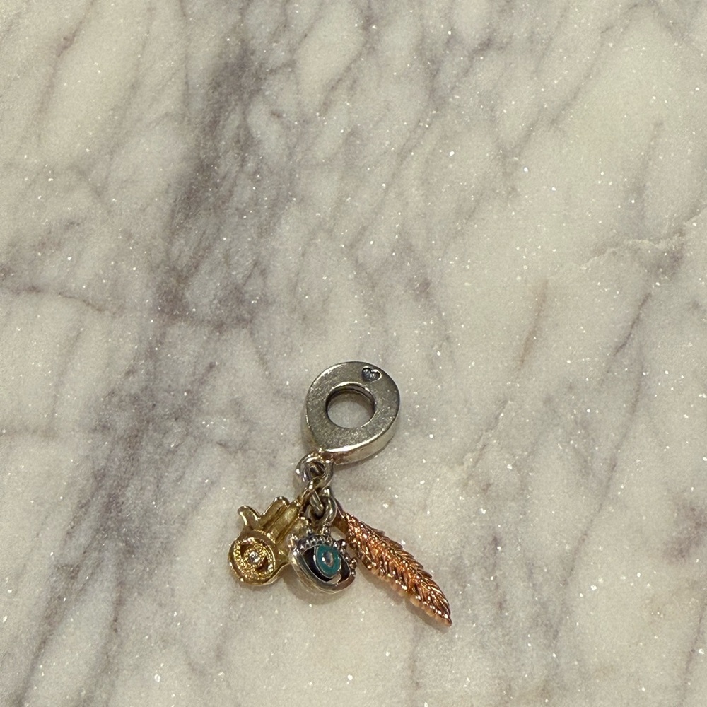 Pandora Silver and Gold Sacred Symbols Charm